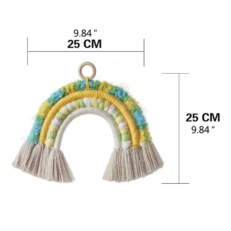 

Ins Nordic Woven Rainbow Tapestry Wall Hanging Living Room Bedroom Color Pendant Decoration Wall Hanging