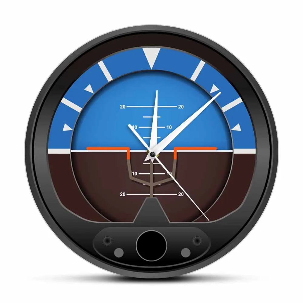 

Aircraft Attitude Indicator Silent Non Ticking Wall Clock Flight Instrument Home Décor Wall Watch Pilots Art Décor Modern Clock