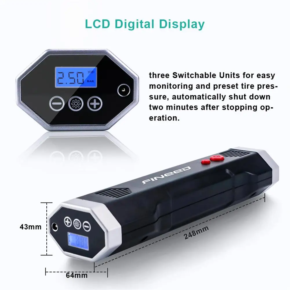 Электрический автоматический насос 12V воздушный компрессор автомобильный мини