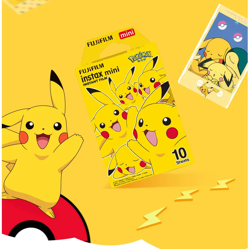 Новая Fujifilm Instax Mini Film 9 8 Pokemon цветная пленка для Fuji 7s 25 70 90 мгновенная