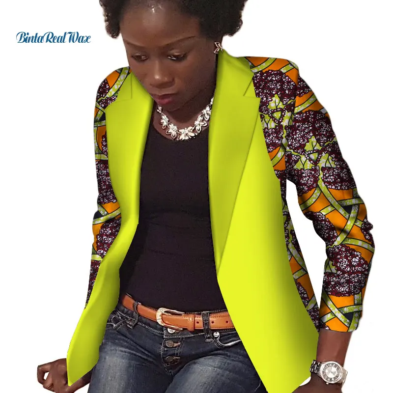 Новый Африканский восковой костюм с принтом пальто Женский блейзер базин