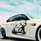 Светоотражающие Водонепроницаемые виниловые забавные наклейки Hunter наклейки с оленями для автомобилей Mazda Cruze Peugeot