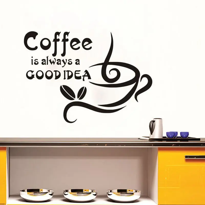 Настенные наклейки кофейного бара на холодильник кухонные для столовой магазина