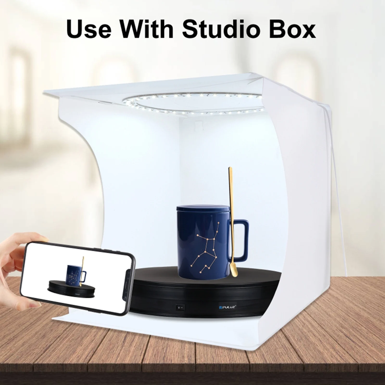 

Adjusting Speed USB Electric Rotating Turntable Display Stand Video Shootings Props Turntable for Photography