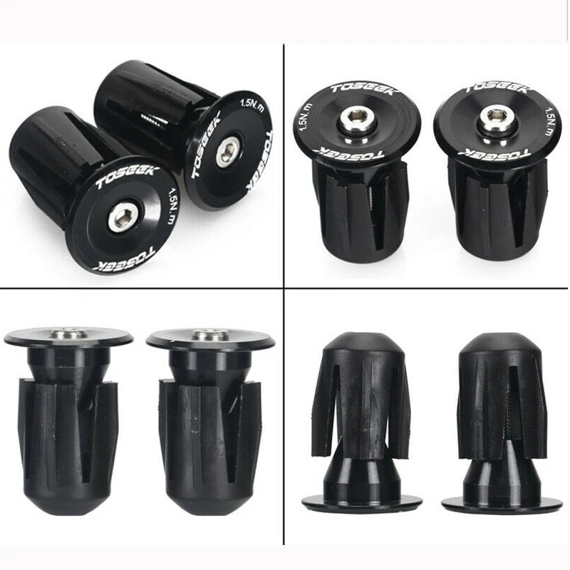 TOSEEK 2 шт. торцевые заглушки для руля велосипеда MTB алюминиевый сплав Грипсы