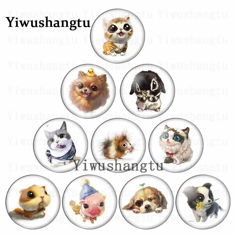 Круглый стеклянный кабошон с плоской спинкой 12/18/20/25 мм | Украшения и аксессуары