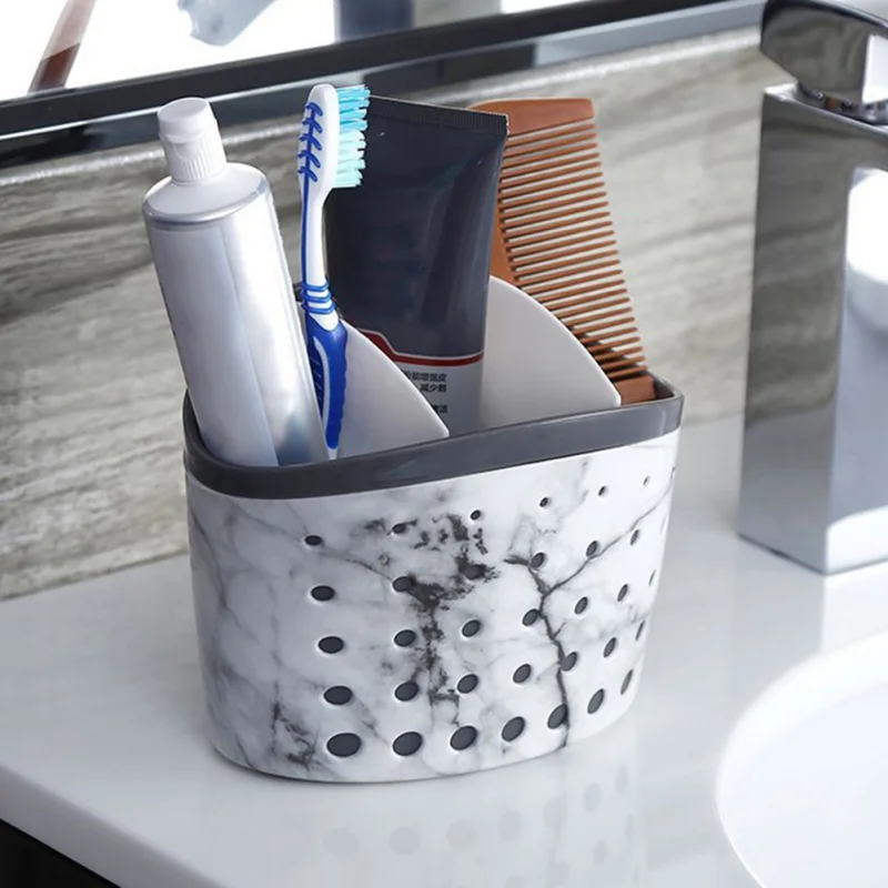 Electric Toothbrush Convenient Storage Box With Partition Plastic Toothpaste Holder Household Bathroom Kitchen Basket | Дом и сад