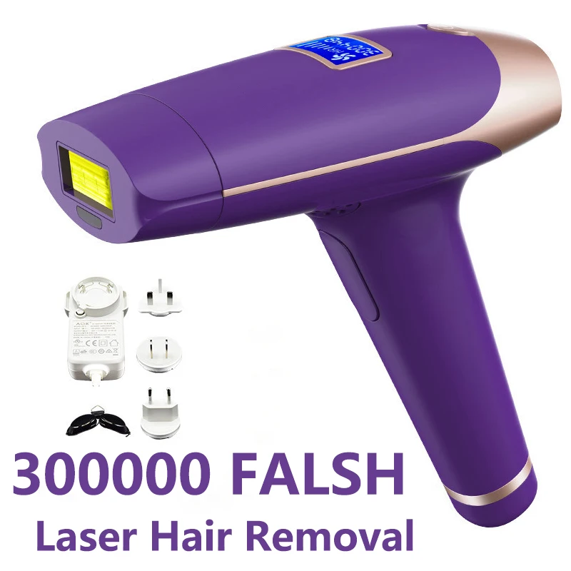 

300000 Flashes IPL Laser Epilator Hair Removal Photo Women Painless Home Hold Depilatory Laser Permanent Whole Body Hair Remover