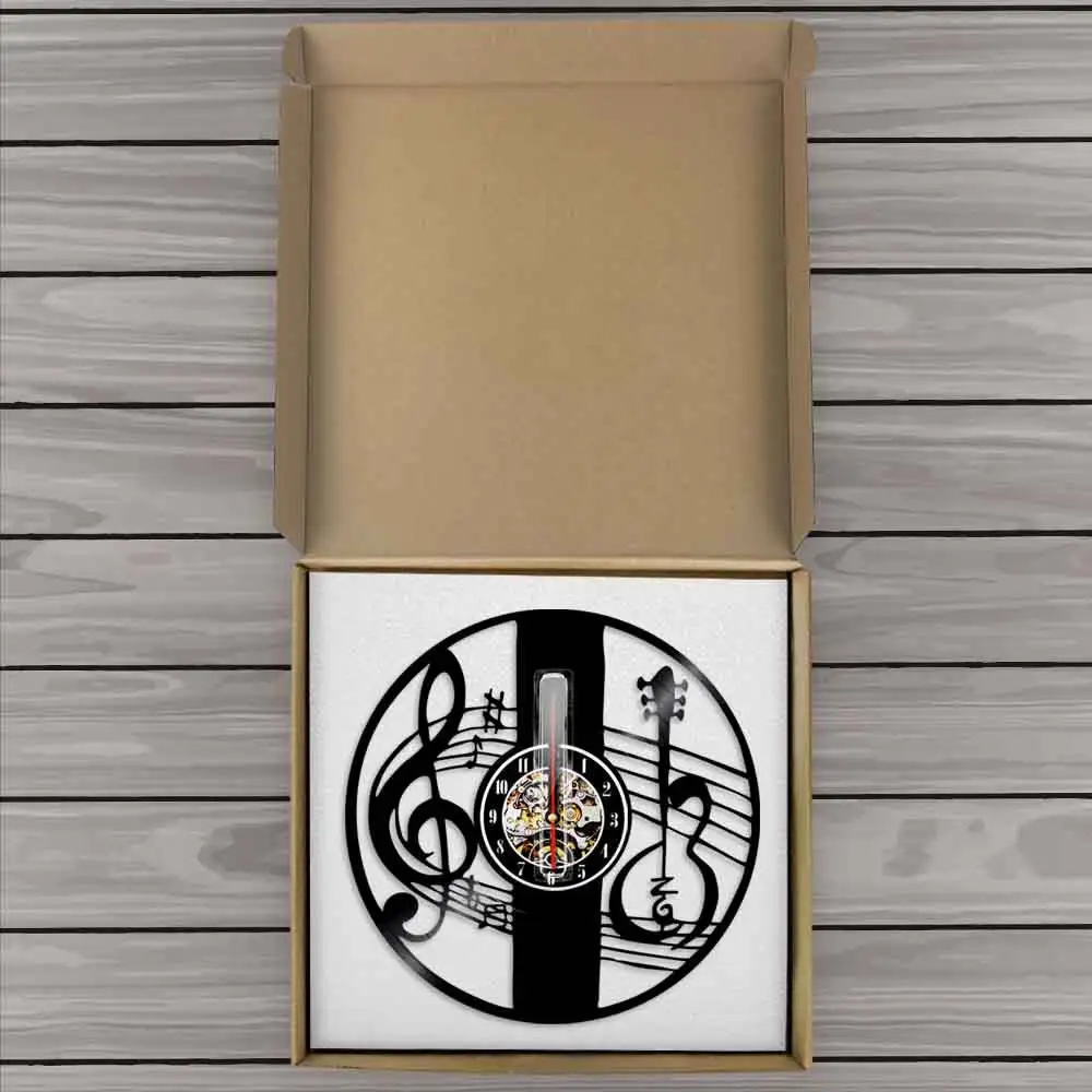 Настенные часы Treble Clef для музыки настенные с музыкальным инструментом