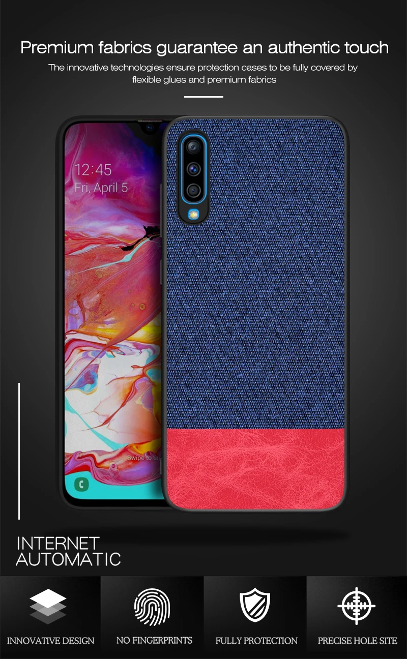 Для samsung A50 чехол TPU кромка из плотной ткани на заднюю панель матерчатая ткань крышка для samsung Galaxy A10 A20 A30 A40 A50 A60 A70 чехол для телефона