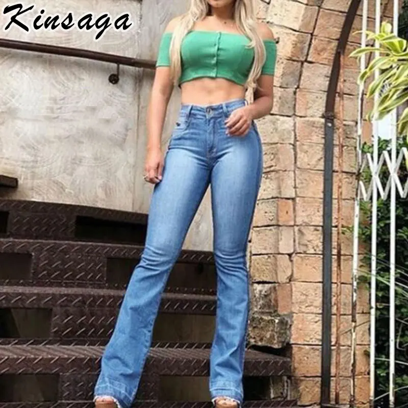

Women Skinny High Waist Waist Flare Jeans Mom Streetwear Vintage Ripped Tassels Wide Leg Denim Trousers Casual Bell Bottom Pants