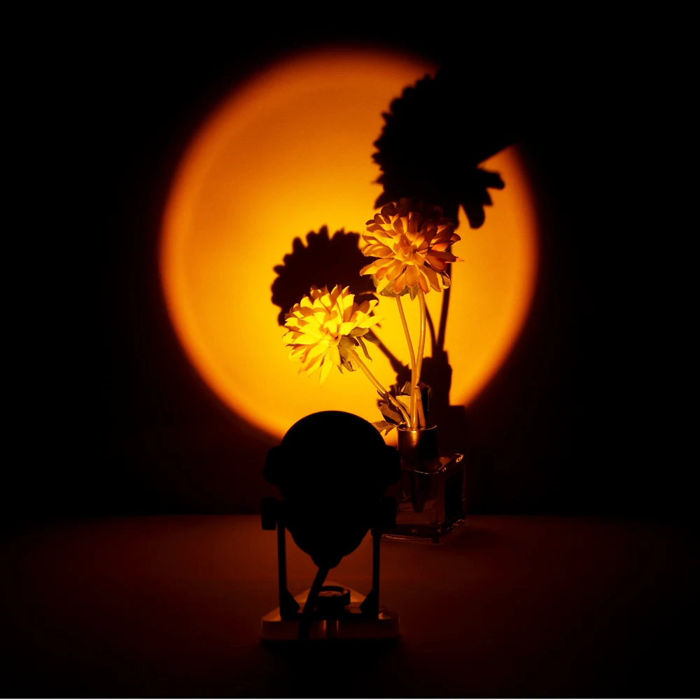 

Rainbow Sunset Projector Rainbow Atmosphere Sunset Lights Home Decorations Colorful Night Lamp Multifunction Fill Light