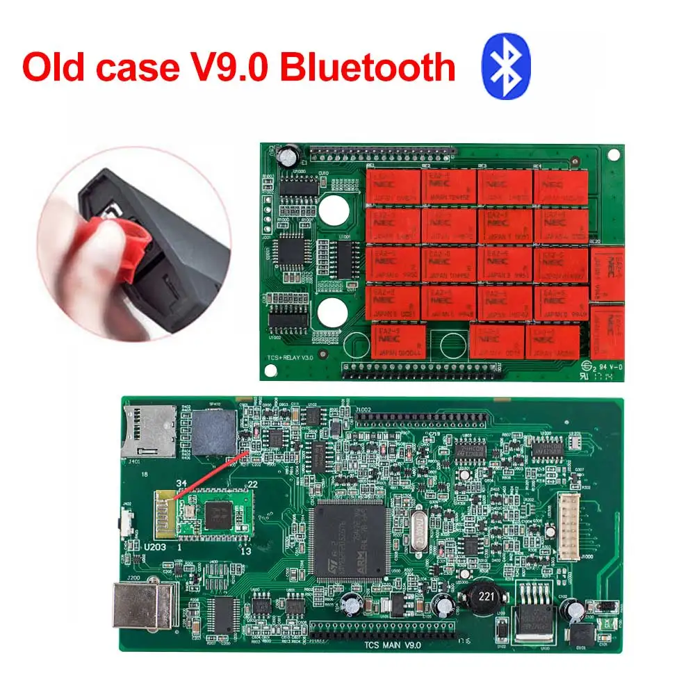 Инструмент cdp tcs V3.0 плата NEC 5 В реле tcs инструмент cdp tcs pro Bluetooth сканер OBD II программное обеспечение cdp автомобильный диагностический инструмент obd2 Инструменты - Цвет: V9.0 BT