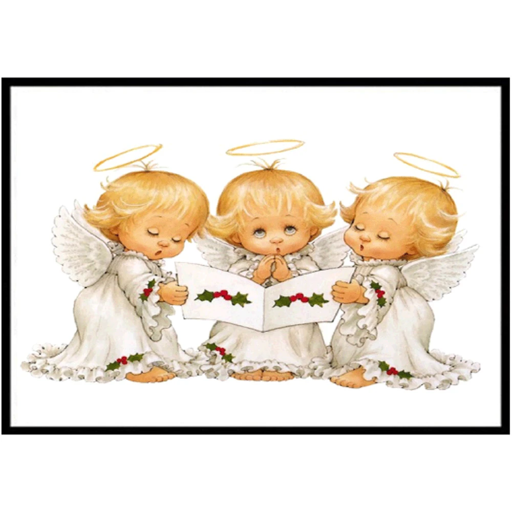 

Холст водорастворимый с принтом «ангельская девушка», 11 карат