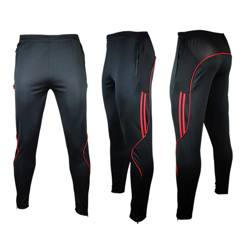 6604 Black red Shinetone мужские футбольные штаны для бега, фитнеса, тренировки, бега, спортивные футбольные штаны с карманом на молнии, брюки для футбола - Цвет: 6604 Black red