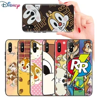 silicone black cover cute chip n dale for xiaomi redmi k40 k30i k30t k30s k20 10x go s2 y2 pro ultra phone case