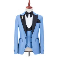 new arrival one button groomsmen peak lapel groom tuxedos men suits weddingprom best man blazer jacketpantsvesttie c63