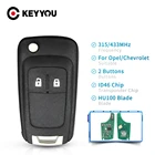 KEYYOU дистанционный Автомобильный ключ для OpelVauxhall Astra Corsa Insignia для Chevrolet Lova Aveo Cruze 315433 МГц ID46 чип для 2345 BNT