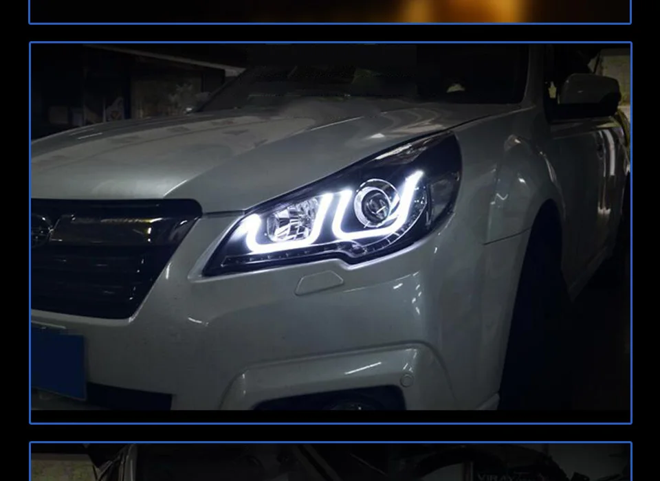 AKD автомобильный Стайлинг Для Sabaru Outback фары 2010- светодиодный фонарь светодиодный DRL Bi Xenon объектив Высокий Низкий луч парковка
