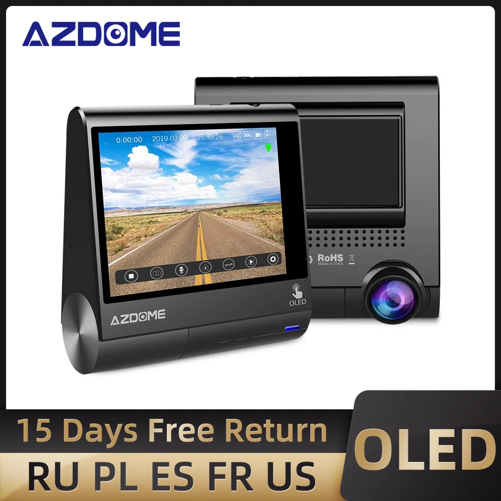 Видеорегистратор AZDOME автомобильный 1080P 3 дюйма IPS OLED|Видеорегистраторы| |