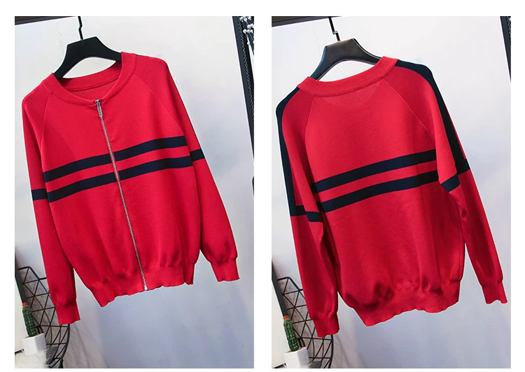 Amolapha Women Knitted Zipper Sweater Cardigans+Pants Clothing Set Autumn Winter Knitting Tracksuits
