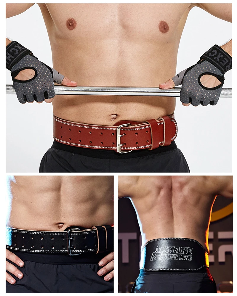 

Gym Strap Braces Supports Personal Health Care Beauty Health Leather Weight Lifting Belt Back Support Fitness Training Power