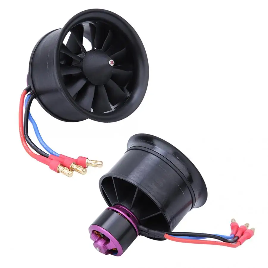 EDF 50mm 64mm 70mm 90mm 11 12 Blades RC Fan Propeller with Brushless Motor for RC Airplane Drone Model Spare Parts Accessories