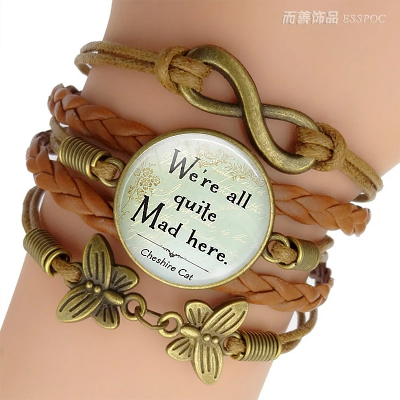 Многослойный кожаный браслет I'm Not Crazy с цитатами ювелирные изделия