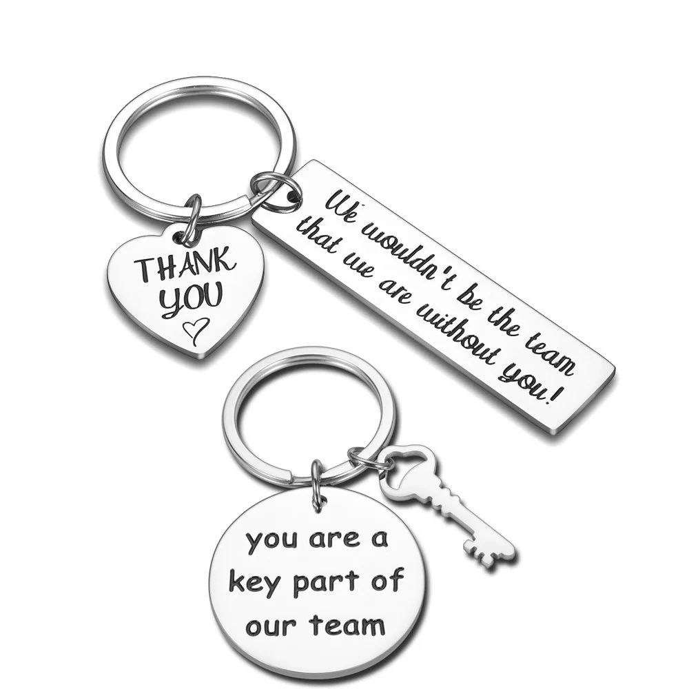 

Employee Appreciation Gift Keychain for Coworker Work Team Player Instructor Thank You Key Charm for Leader Social Worker Boss