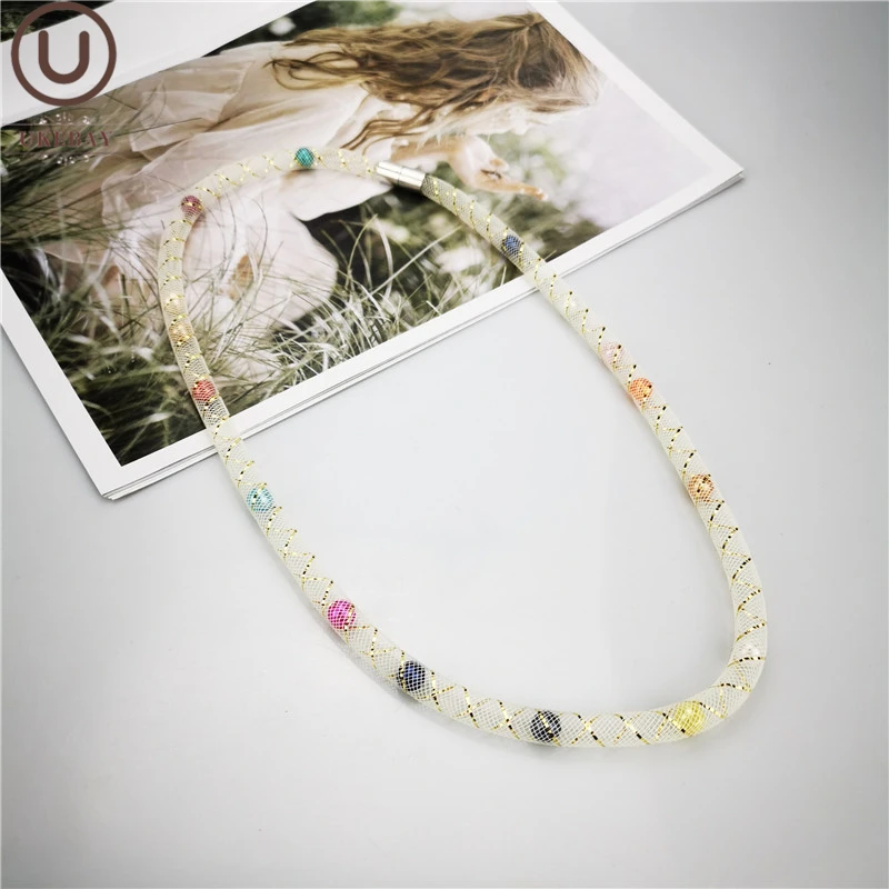 Новые сетчатые ожерелья UKEBAY многоцветный жемчужный чокер дизайнерское ожерелье