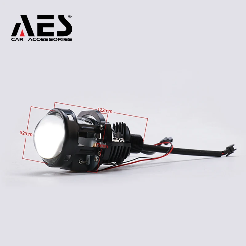 Миниатюрный светодиодный проектор для мотоцикла и автомобиля AES 2 шт. 1 8 дюйма 5 6000