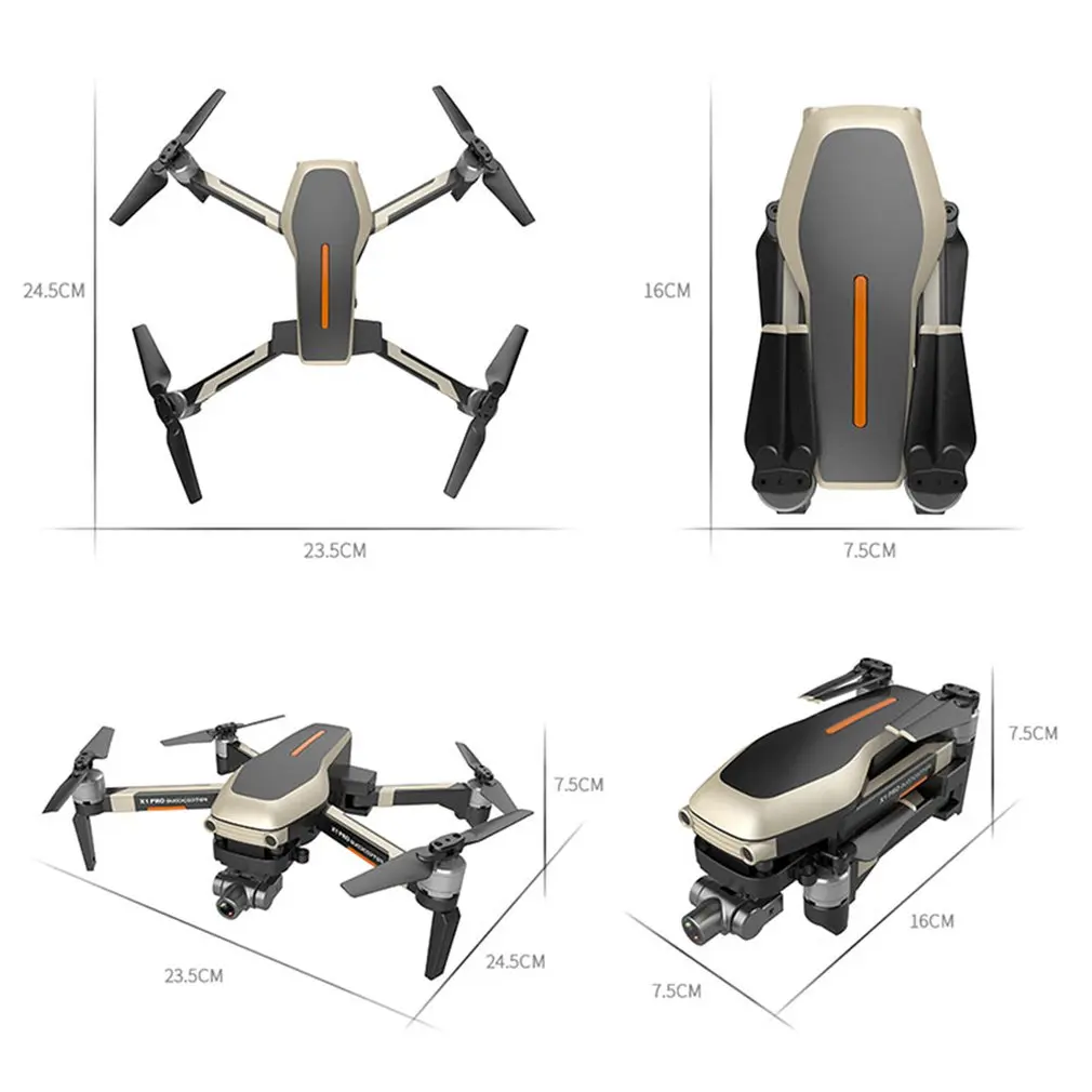 

X1 PRO GPS Drone With Camera 5G RC Quadcopter Drone 4K WIFI FPV Foldable Off-Point Flying Gesture Photos Video Helicopter Toy