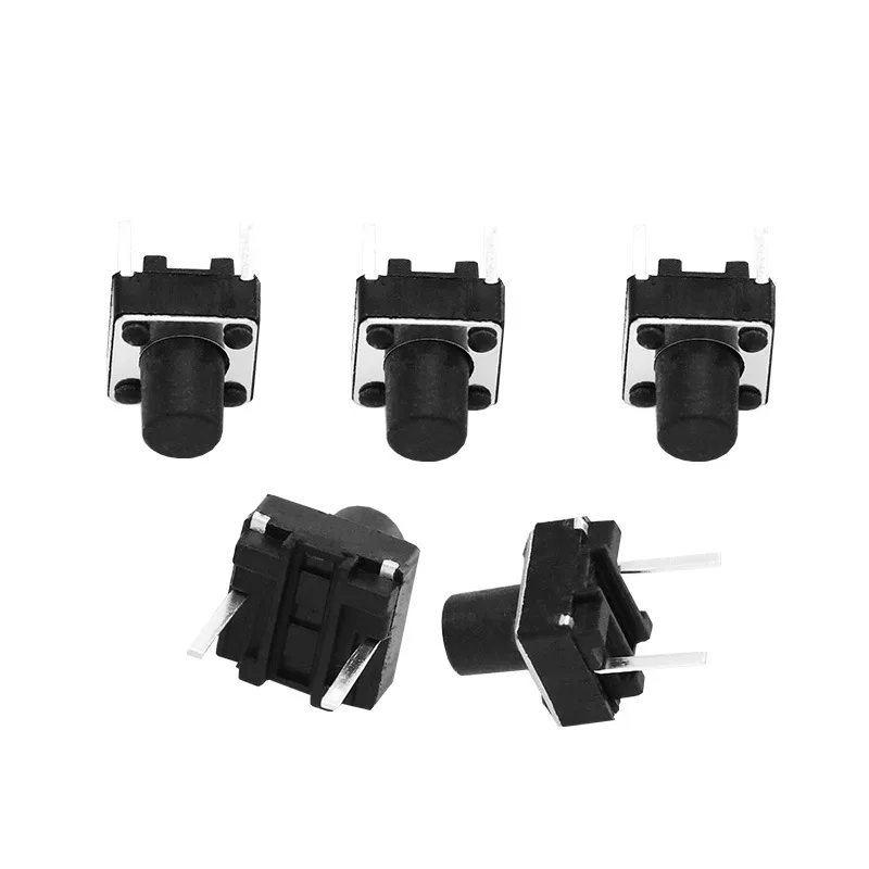 

Tact switch 6*6*4.3/5/7/9 2 feet micro vertical key switch 6x6x5mm 100pcs