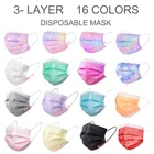 50100500 шт черного цвета для взрослых с одноразовая маска для лица с фильтром 16 Цвет рот маска для лица для женщин модные тай-дай Mascarillas