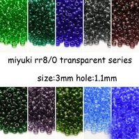 japan miyuki 3mm seed beads 80 round beads transparent series 13g diy loose beads