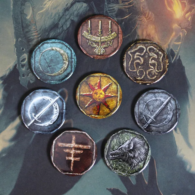 Dark Souls игры 3 Косплэй аксессуары знак сумка кулон Pin ПВХ Металл Аниме значок для