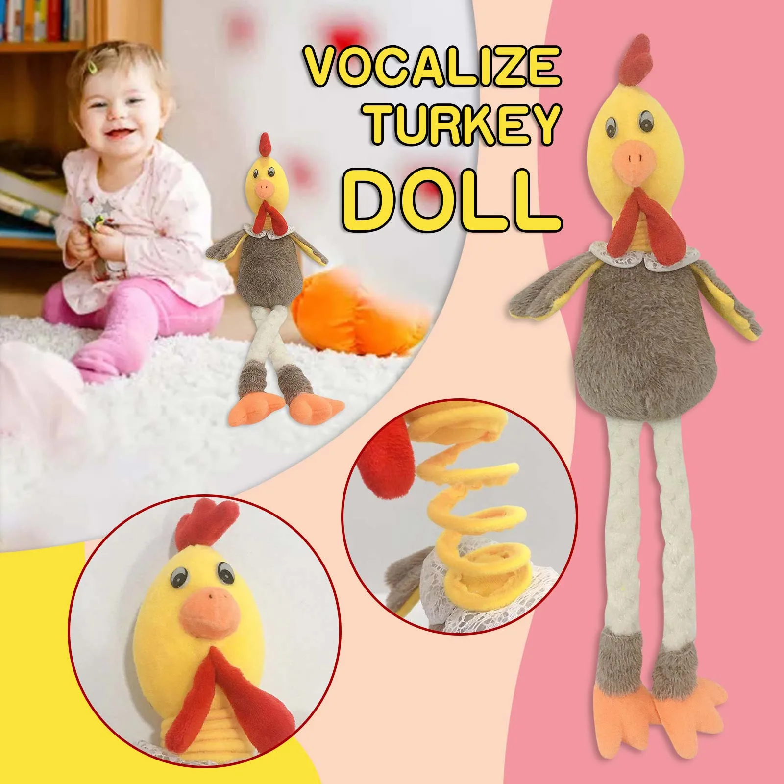 Забавные Crazy детский голос кукла индейки Симпатичные забавные игрушки плюшевые