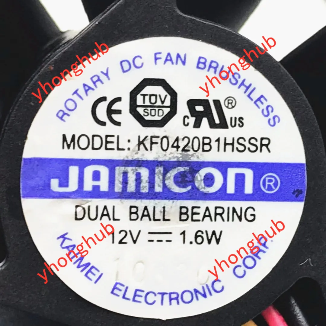 Jamicon KF0420B1HSSR AC/DC 12V 1 6 Вт 40x40x20 мм 3 провода Сервер вентилятор охлаждения | Компьютеры
