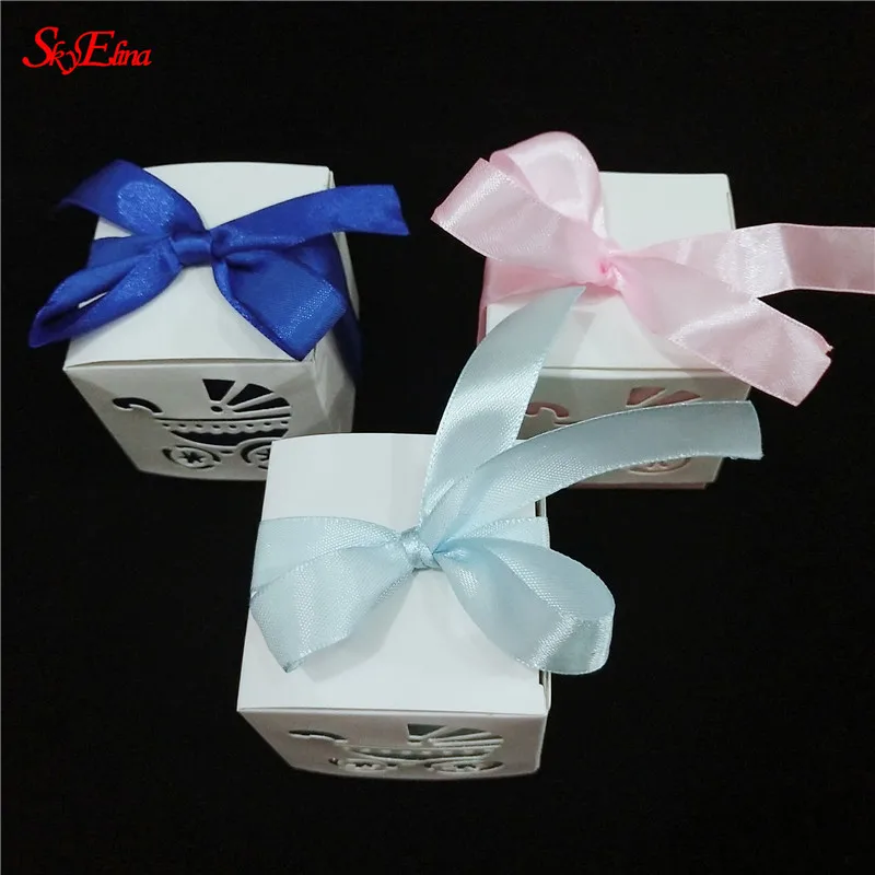 10/50 шт./компл. Лазерная вырезка полый детский автомобиль с лентой Детский