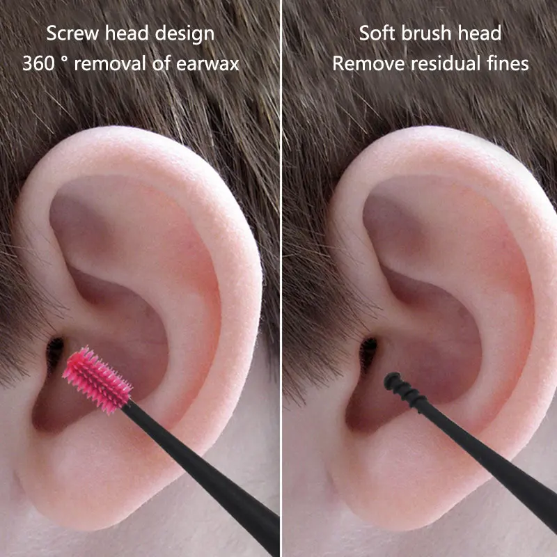 1 шт. Мягкая силиконовая Ушная палочка двухсторонняя восковая кюретка для