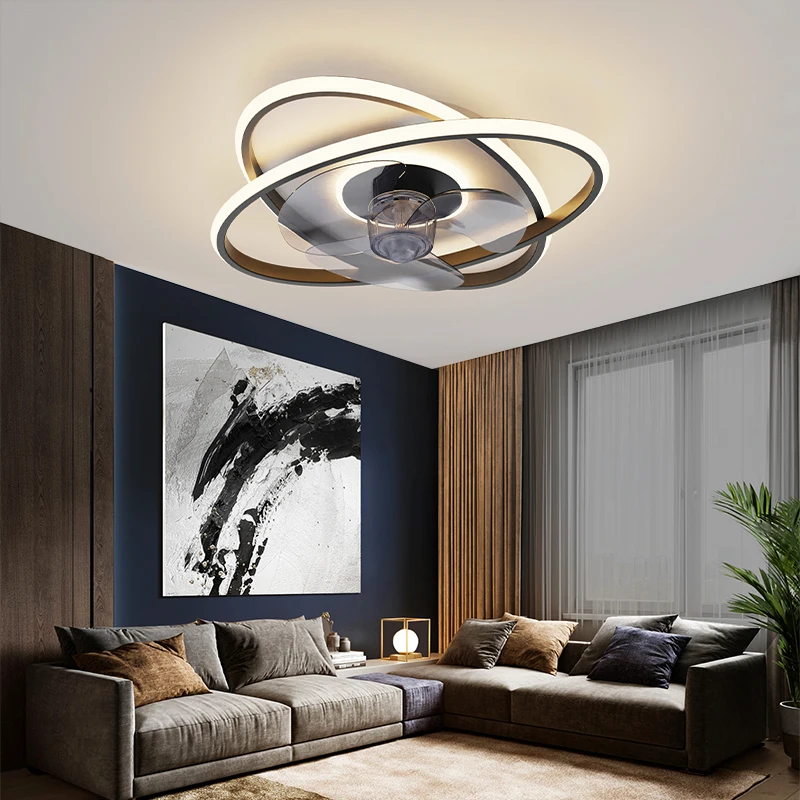 Modern Led Bedroom Ceiling Fan Light Remote Control Dining Room Living Fans with Lights Home Decor 220V | Освещение