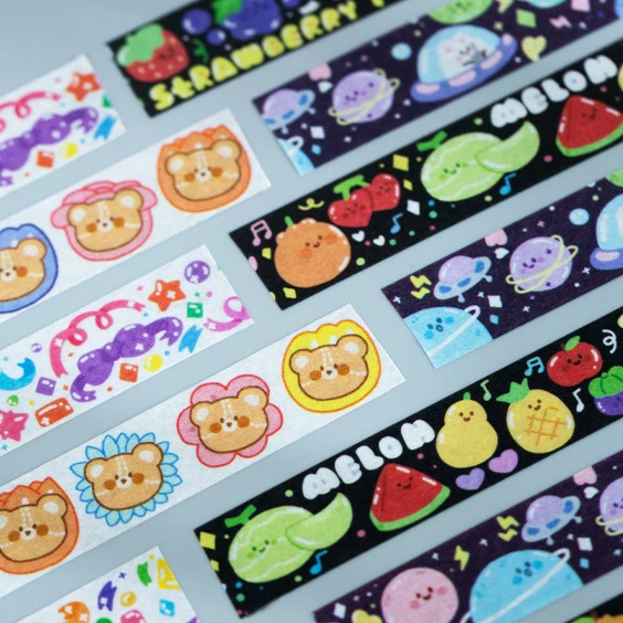 

12PCS/LOT Colorful Jelly World Sweet Cartoon Washi Tapes Set 15mm*3M DIY Journal Diary Planner Decoration Supplies Free Shipping