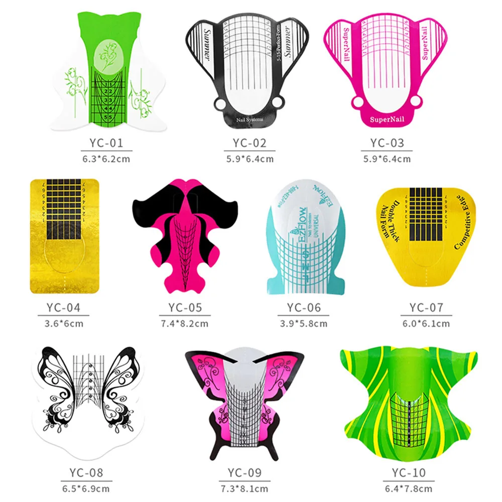 100 шт. инструменты для дизайна ногтей Удлинительный УФ-гель наращивания