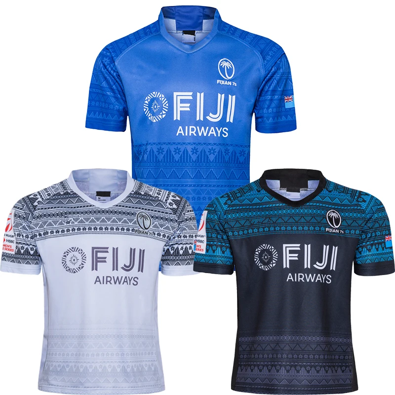 

2020 Fiji Rugby Sevens 7S Fijian Flyers Players Home Away Training Sportswear MENS JERSEY Tops Sport Shirt Size S-5XL