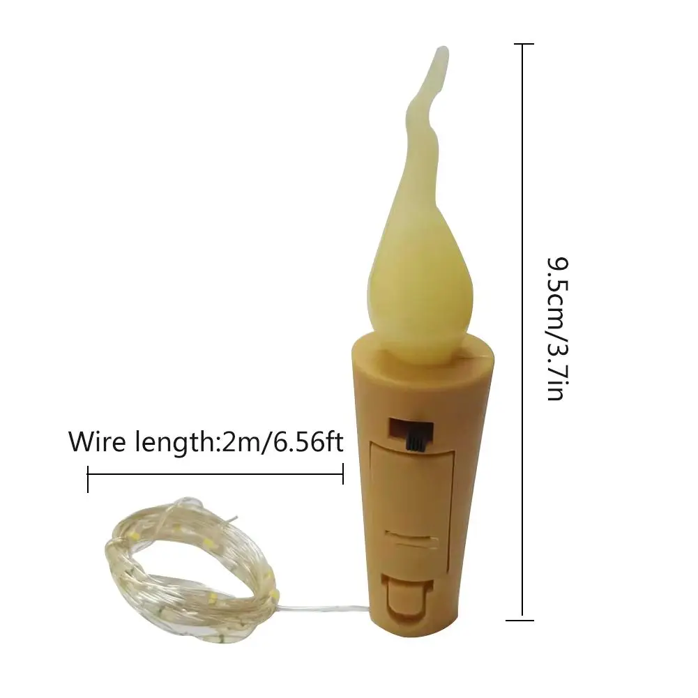 

1/10Pcs 2M Wine Bottle Cork Lights Copper Wire String Lights For DIY Christmas Halloween Wedding Festival Party Starry Lights