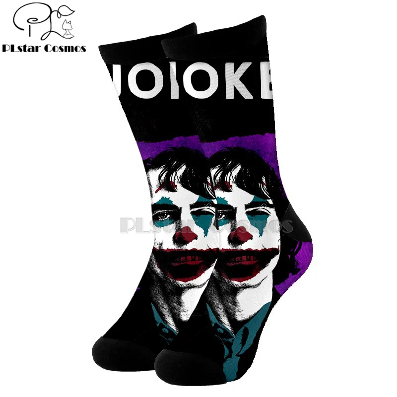 Plstar Cosmos comic dc haha злой Джокер злодей хлопковые носки с 3d принтом из мультфильма высокие носки мужские и женские качественные Joaquin Phoenix-5