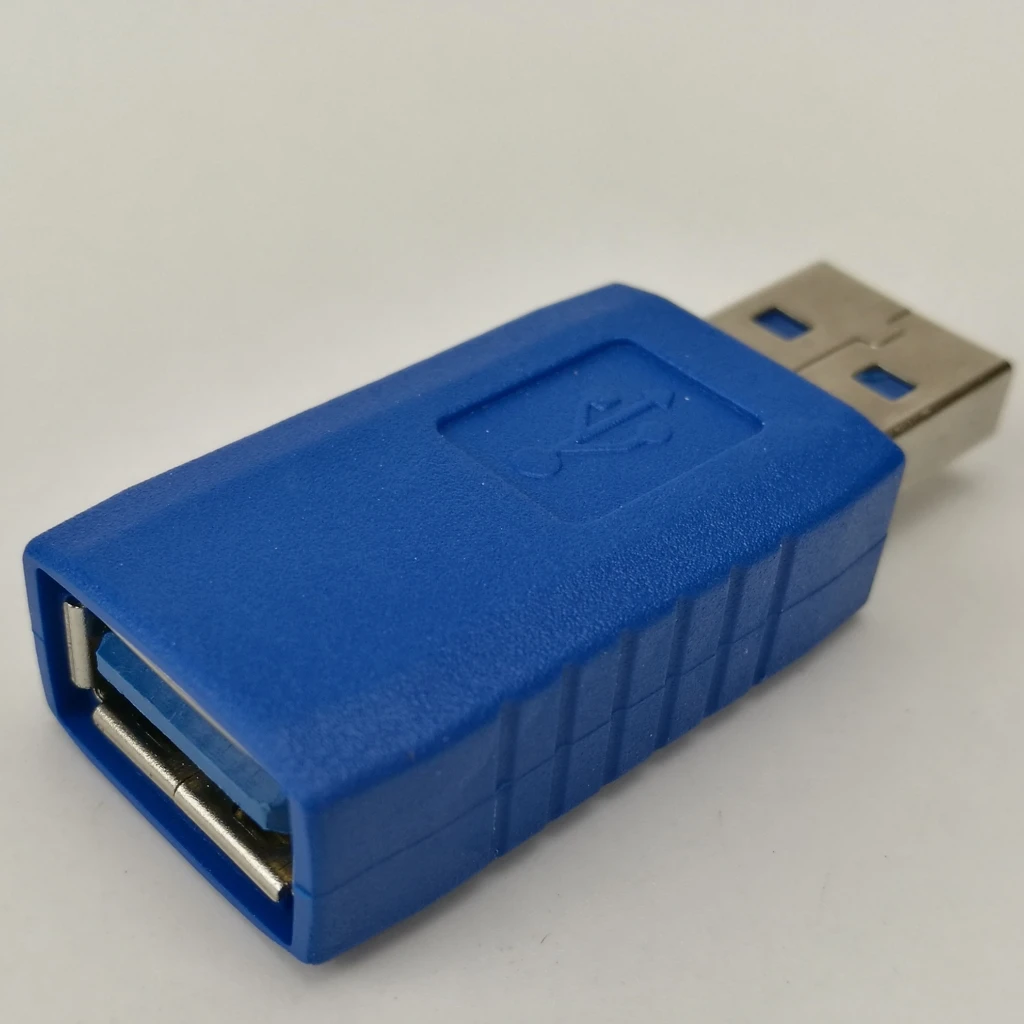 

100 шт./лот Универсальный Переходник USB 3,0 штекер-гнездо соединитель переходник для ноутбука ПК компьютера синий