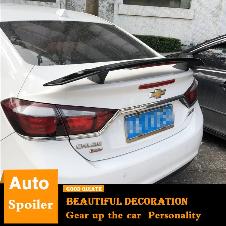 Для Chevrolet спойлер Cruze 2017 2018 2019 Sport ABS Материал заднее крыло автомобиля черный/белый