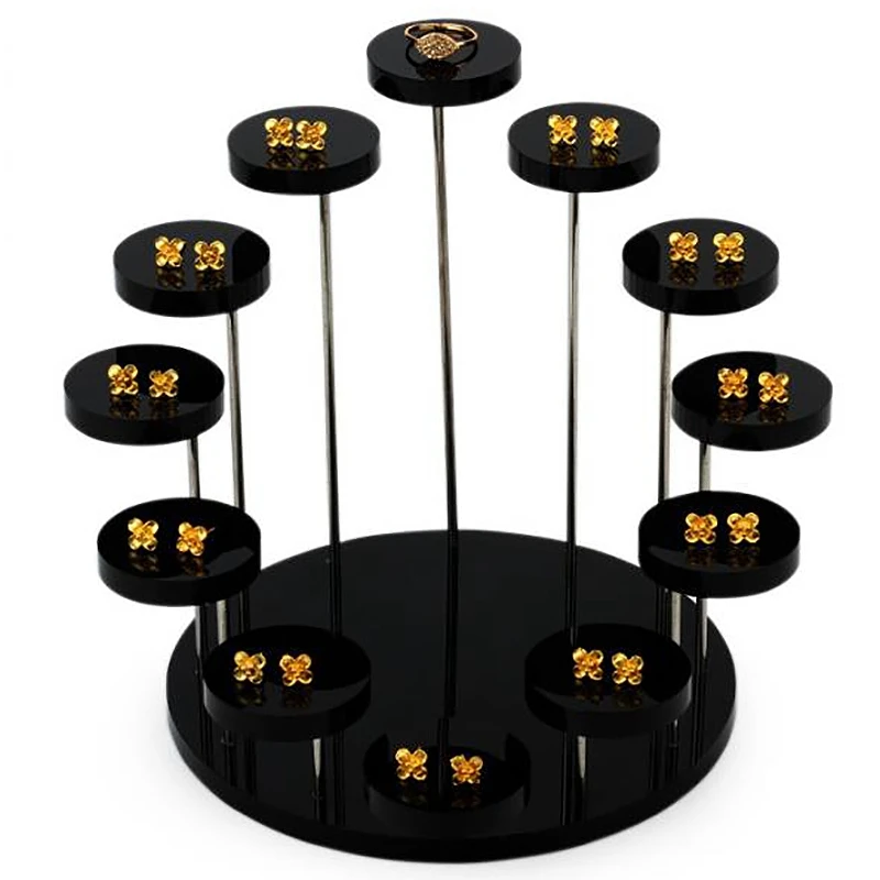 

Multi-Layer Acrylic Ring Display Rack Earring Holder & Assembleable Bamboo Sunglasses Stand Glasses Display Holder