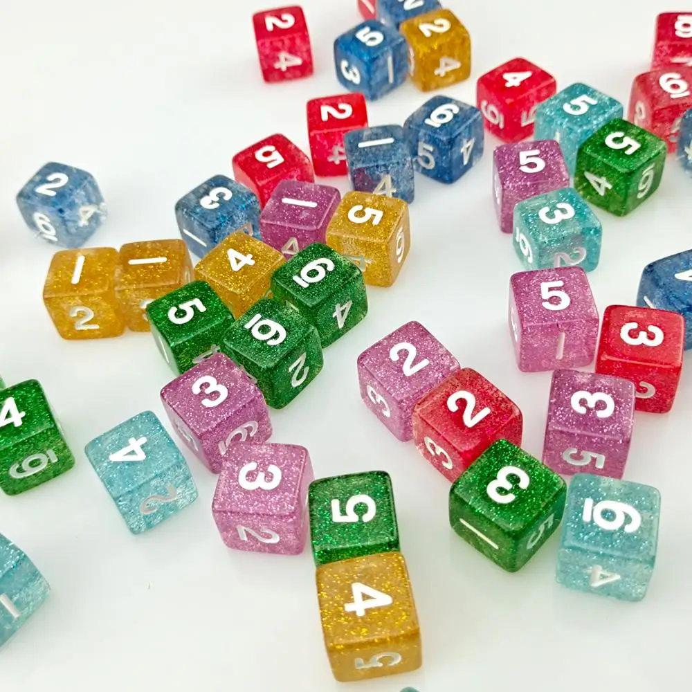 Rollooo Dice 10 шт./компл. D6 Mix color Digital Rpg dice|Кубики| |